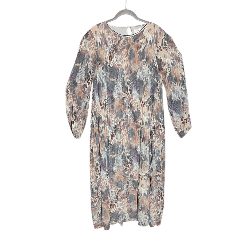 Wilfred Aritzia Daydreamer Pleated Tannin Foxfire Brown Maxi Dress Great Cond L - Picture 3 of 9